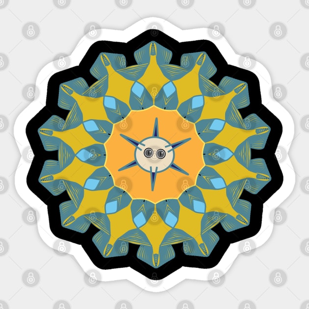 Egyptian decorative Mandala art historical repeated pattern Premium T-Shirt Sticker by Vector Pro